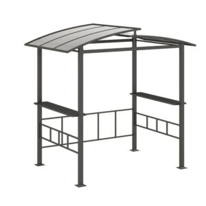Pro-Tect Metal Hardtop Grill Gazebo with Vented Roof and Side Shelves