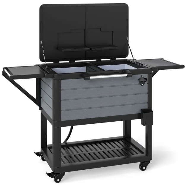 Pro-Tect Plastic Patio Rolling Cooler Cart on Wheels