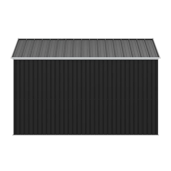 Living and Home 12x10 Metal Apex Shed - Charcoal Black - Image 6