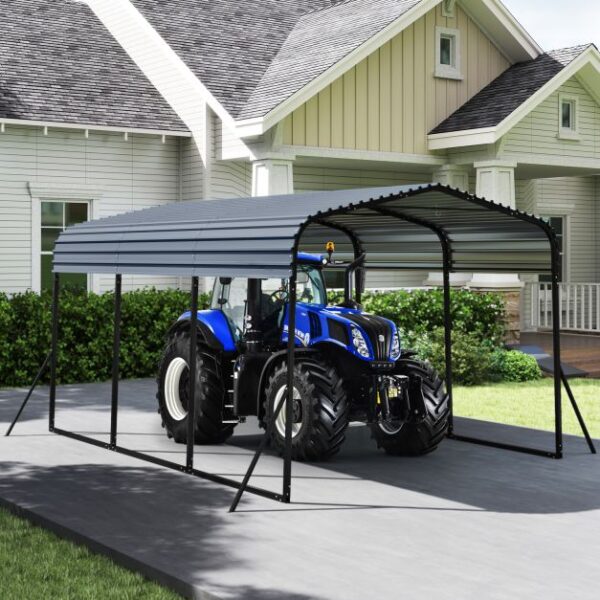 Pro-Tect 10'x15' Metal Carport Shelter Canopy - Black - Image 6