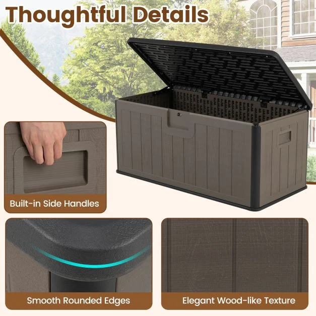 Pro-Tect 380 Litre Outdoor Storage Deck Box - Brown - Image 6