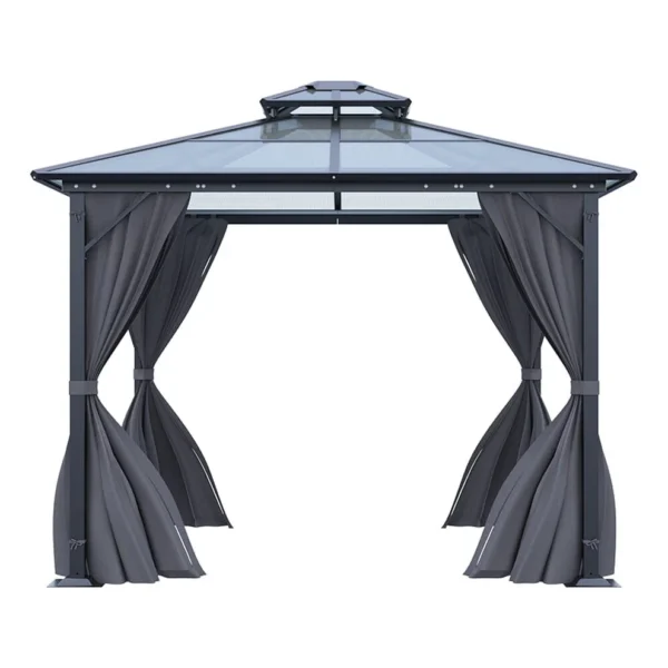 Living and Home 10'x10' Aluminium Double-Top Sun Canopy Gazebo