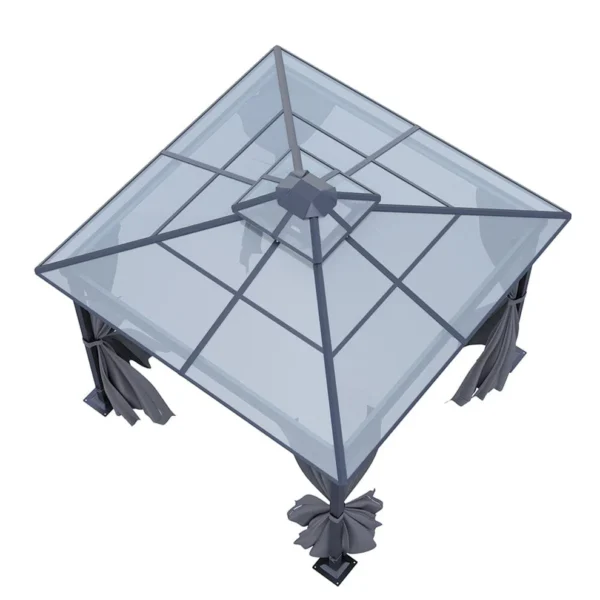 Living and Home 10'x10' Aluminium Double-Top Sun Canopy Gazebo - Image 9