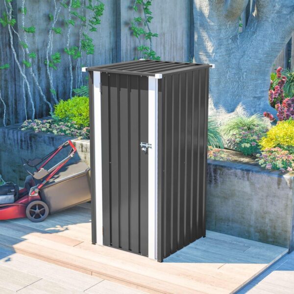 Pro-Tect 2.5'x2.5' Metal Utility Shed - Anthracite and White
