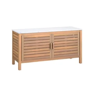 Pro-Tect Timber Patio Storage Cabinet with Faux Marble Top