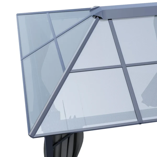 Living and Home 10'x10' Aluminium Grey Single-Roof Gazebo - Image 10