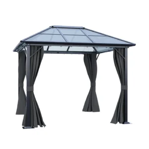 Living and Home 10'x10' Aluminium Grey Single-Roof Gazebo