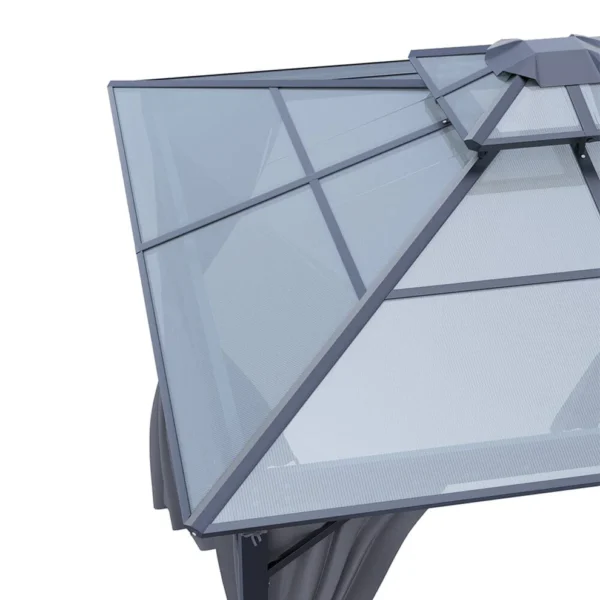 Living and Home 10'x10' Aluminium Double-Top Sun Canopy Gazebo - Image 12