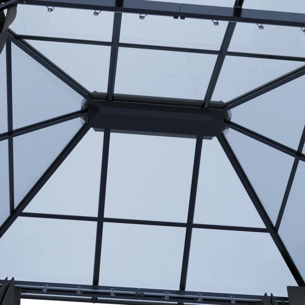 Living and Home 10'x10' Aluminium Grey Single-Roof Gazebo - Image 13