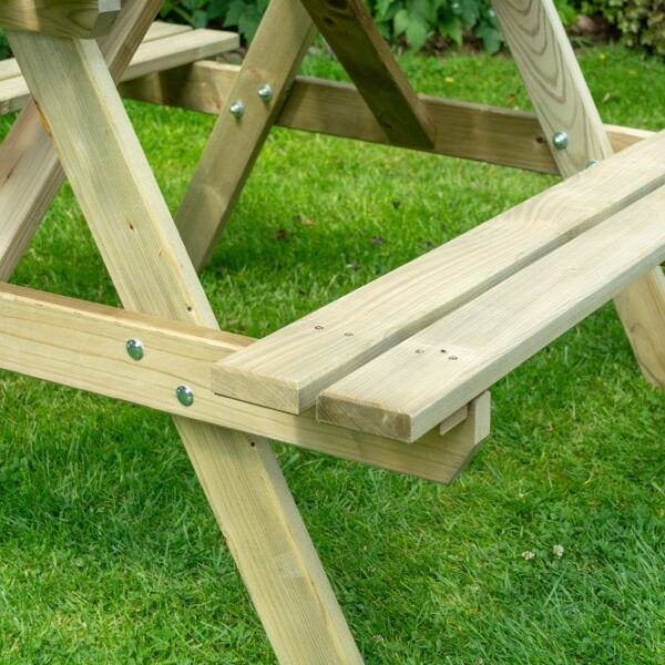 Rowlinson Traditional Timber Picnic Table 1.2m - Image 4