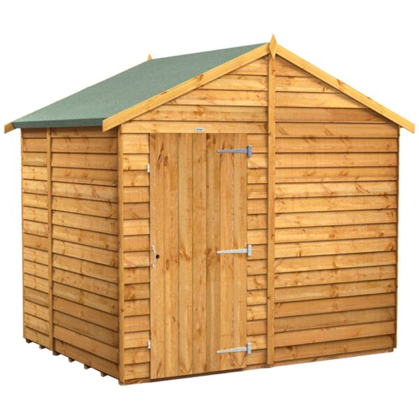 Power 6'x8' Overlap Timber Apex Shed (window or windowless) (single or double door) - Image 9