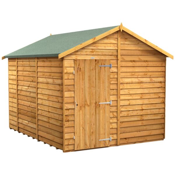 Power 10'x8' Overlap Timber Apex Shed (window or windowless) (single or double door) - Image 9