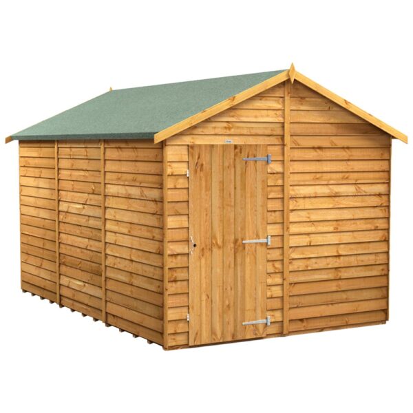 Power 12'x8' Overlap Timber Apex Shed (window or windowless) (single or double door) - Image 9