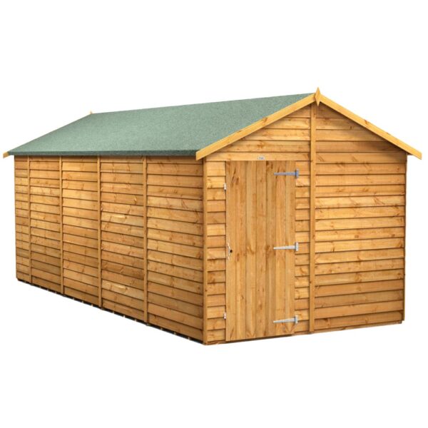 Power 18'x8' Overlap Timber Apex Shed (window or windowless) (single or double door) - Image 9