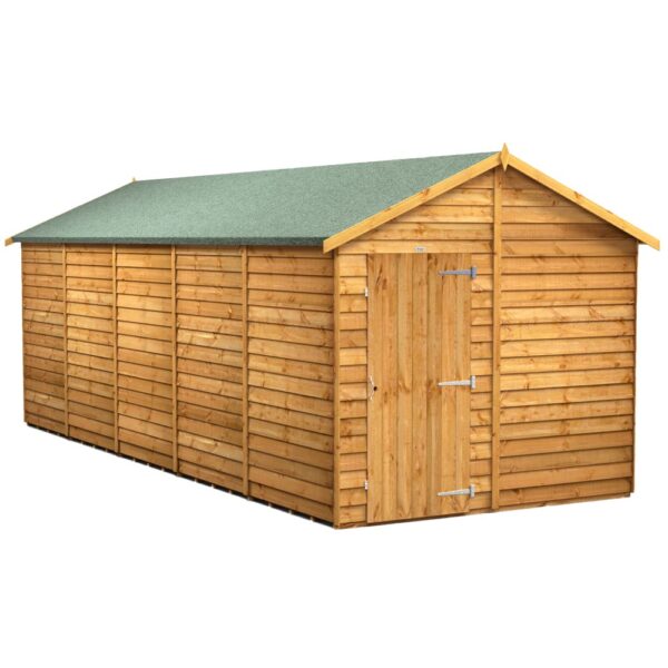 Power 20'x8' Overlap Timber Apex Shed (window or windowless) (single or double door) - Image 10