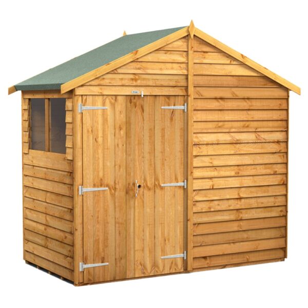 Power 4'x8' Overlap Timber Apex Shed (window or windowless) (single or double door) - Image 10