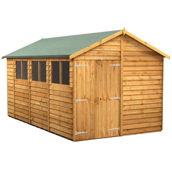 Power 14'x8' Overlap Timber Apex Shed (window or windowless) (single or double door) - Image 10