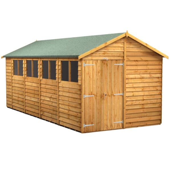 Power 18'x8' Overlap Timber Apex Shed (window or windowless) (single or double door) - Image 10