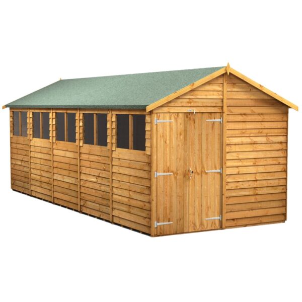 Power 20'x8' Overlap Timber Apex Shed (window or windowless) (single or double door) - Image 11