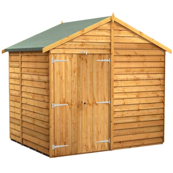 Power 6'x8' Overlap Timber Apex Shed (window or windowless) (single or double door) - Image 11