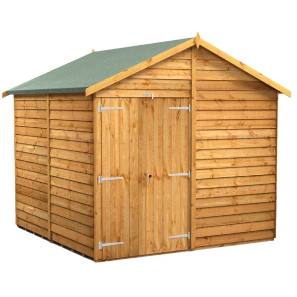 Power 8'x8' Overlap Timber Apex Shed (window or windowless) (single or double door) - Image 11