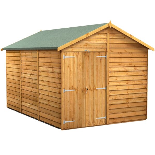 Power 12'x8' Overlap Timber Apex Shed (window or windowless) (single or double door) - Image 11