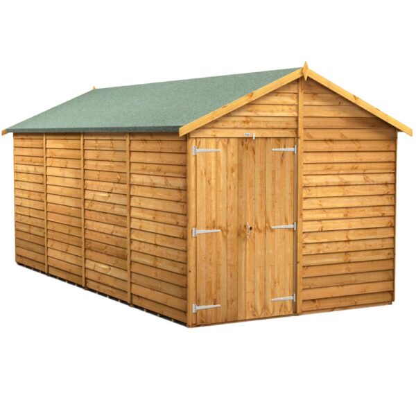 Power 16'x8' Overlap Timber Apex Shed (window or windowless) (single or double door) - Image 11