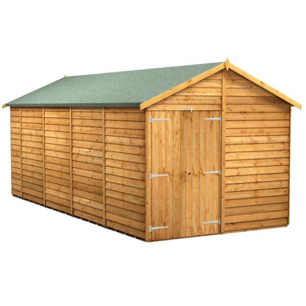 Power 18'x8' Overlap Timber Apex Shed (window or windowless) (single or double door) - Image 11