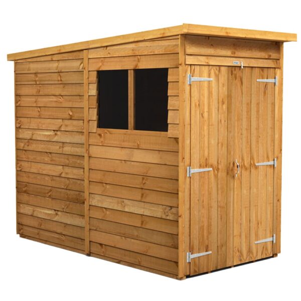 Power 4'x8' Overlap Timber Pent Shed (window or windowless) (single or double door) - Image 10