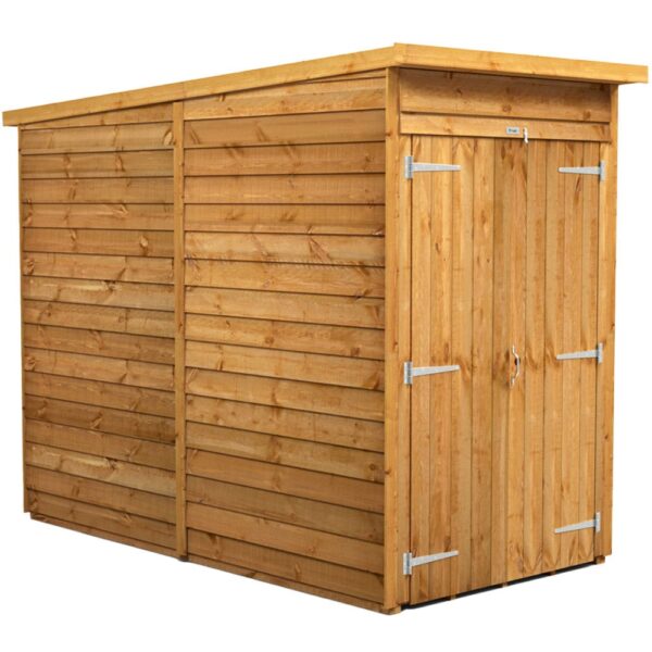 Power 4'x8' Overlap Timber Pent Shed (window or windowless) (single or double door) - Image 12