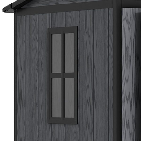 Living and Home 8x4 WoodField Plastic Pent Storage Shed - Grey - Image 7