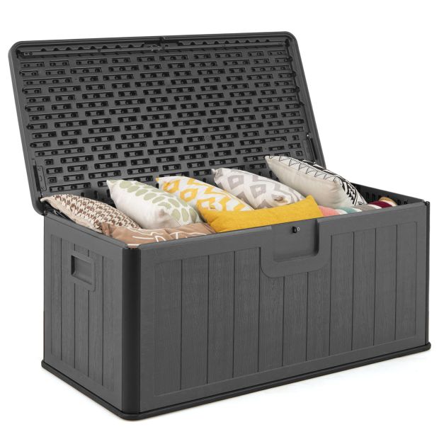 Pro-Tect 380 Litre Outdoor Storage Deck Box - Grey