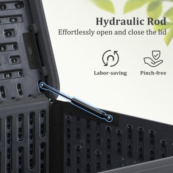 Pro-Tect 380 Litre Outdoor Storage Deck Box - Grey - Image 10