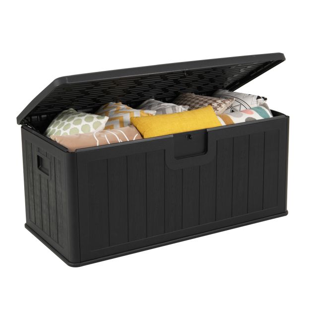Pro-Tect 380 Litre Outdoor Storage Deck Box - Black