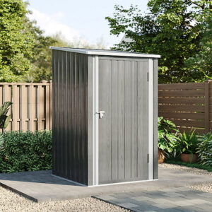 Living and Home 3'x3' Metal Pent Shed - Grey