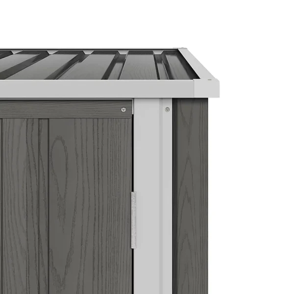 Living and Home 3'x3' Metal Pent Shed - Grey - Image 6