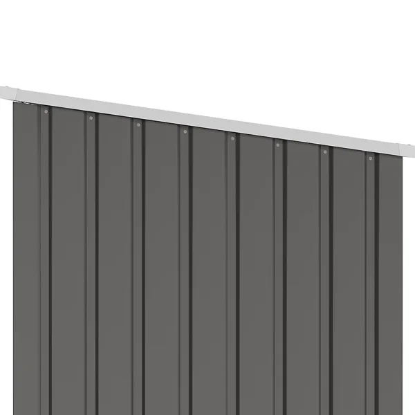 Living and Home 3'x3' Metal Pent Shed - Grey - Image 5
