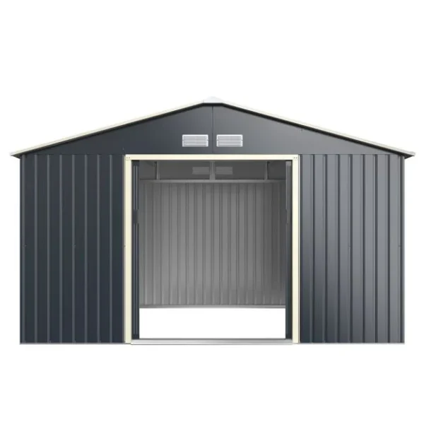 Pro-Tect 11'x8' Metal Apex Shed - Dark Grey