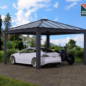 Palram - Canopia 14' x 14' Colorado Aluminium Double Carport - Grey