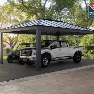 Palram - Canopia 14' x 20' Colorado Aluminium Double Carport - Grey