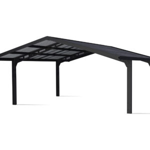 Palram Canopia Sydney Aluminium Double Apex 20' x 20' Carport - Black