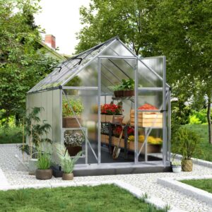 Palram 6x14 Mythos Greenhouse - Silver (Twin Wall Glazing)