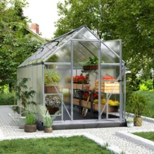 Palram 6x14 Mythos Greenhouse - Silver (Twin Wall Glazing)