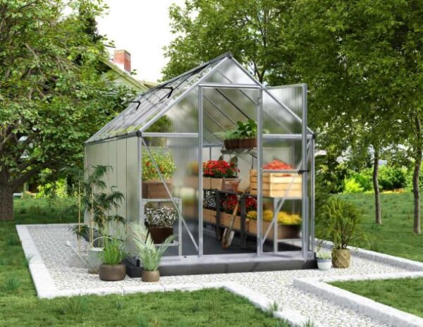 Palram 6x14 Mythos Greenhouse - Silver (Twin Wall Glazing)