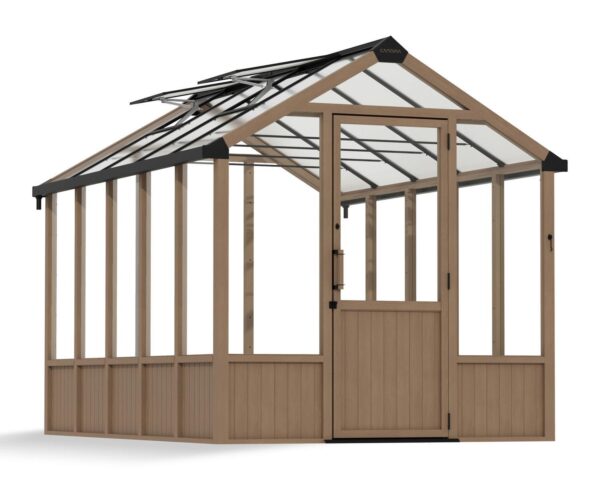 Palram 8x12 Canopia Natura Cedar Wooden Greenhouse - Image 5