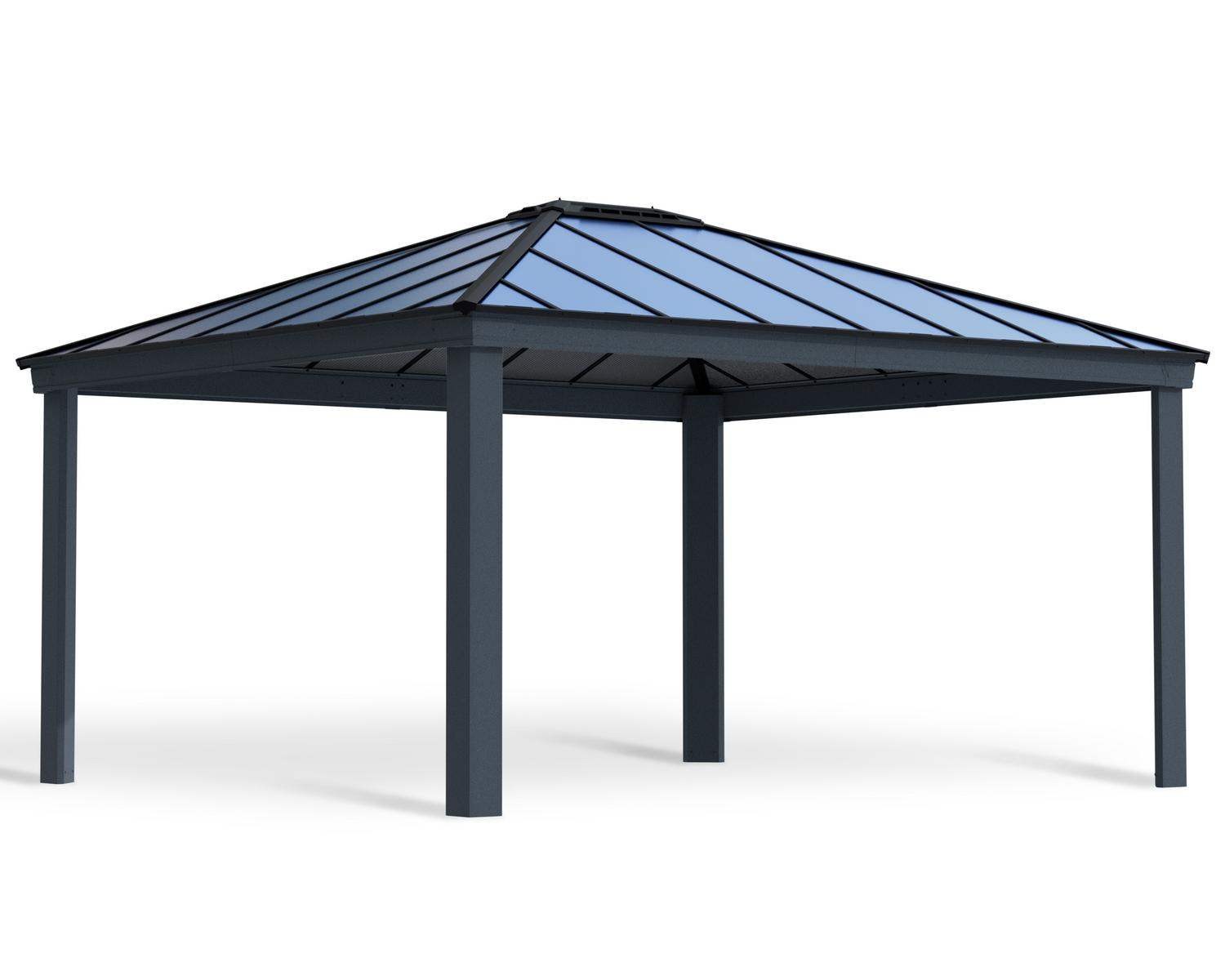Palram - Canopia 14' x 16' Colorado Aluminium Double Carport - Grey - Image 5