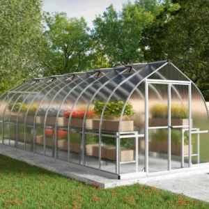 Palram 8x24 Bella Greenhouse - Silver (Twin Wall Glazing)
