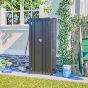 Pro-Tect Vertical Double Door Metal Garden Storage Cabinet - Anthracite