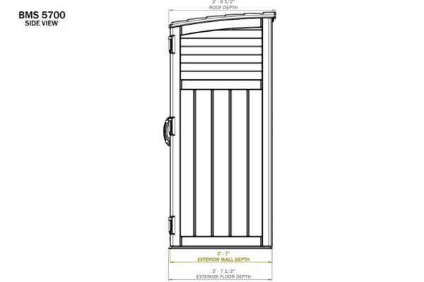 Suncast 4'x3' Aston Large Storage Cabinet - Stone Grey - Image 6