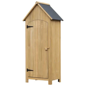 Outsunny 2.5'x 1.5' Small Timber Storage Shed with 3 Shelves